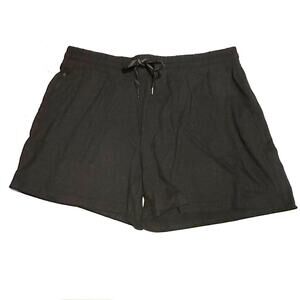 Pacific Trail Black Knit Drawstring Lounge Shorts Women's XL